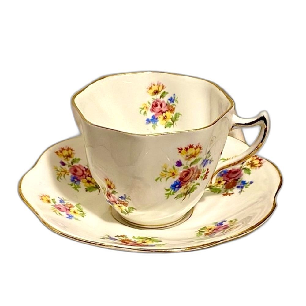 Vintage Rosina English Bone China Tea Cup and Saucer